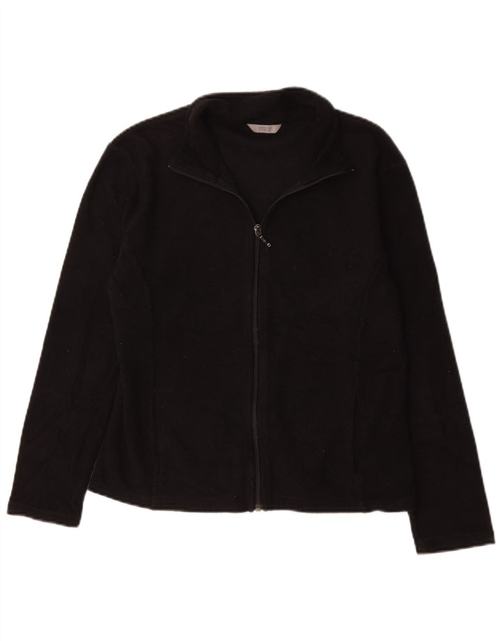 Marks & Spencer Fleecejakke til kvinder UK 12 Medium Sort Polyester