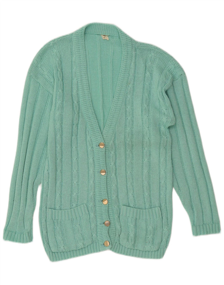 Vintage dame cardigan sweater UK 14 Large Green