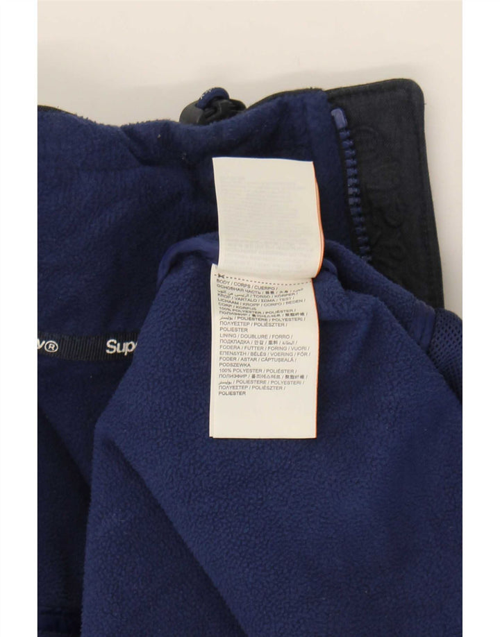 Superdry Herre Windtrekker Windbreaker Jacket UK 42 XL Navy Blue Polyester