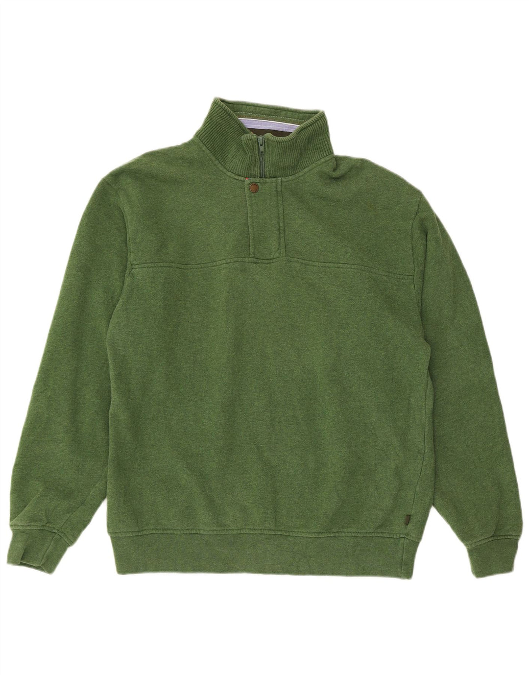 Orvis Herre 1/4 Zip Regular Fit Sweatshirt Jumper Medium Grøn Bomuld