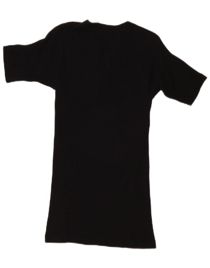Levi's Dame T-Shirt Top UK 8 Lille Sort Bomuld