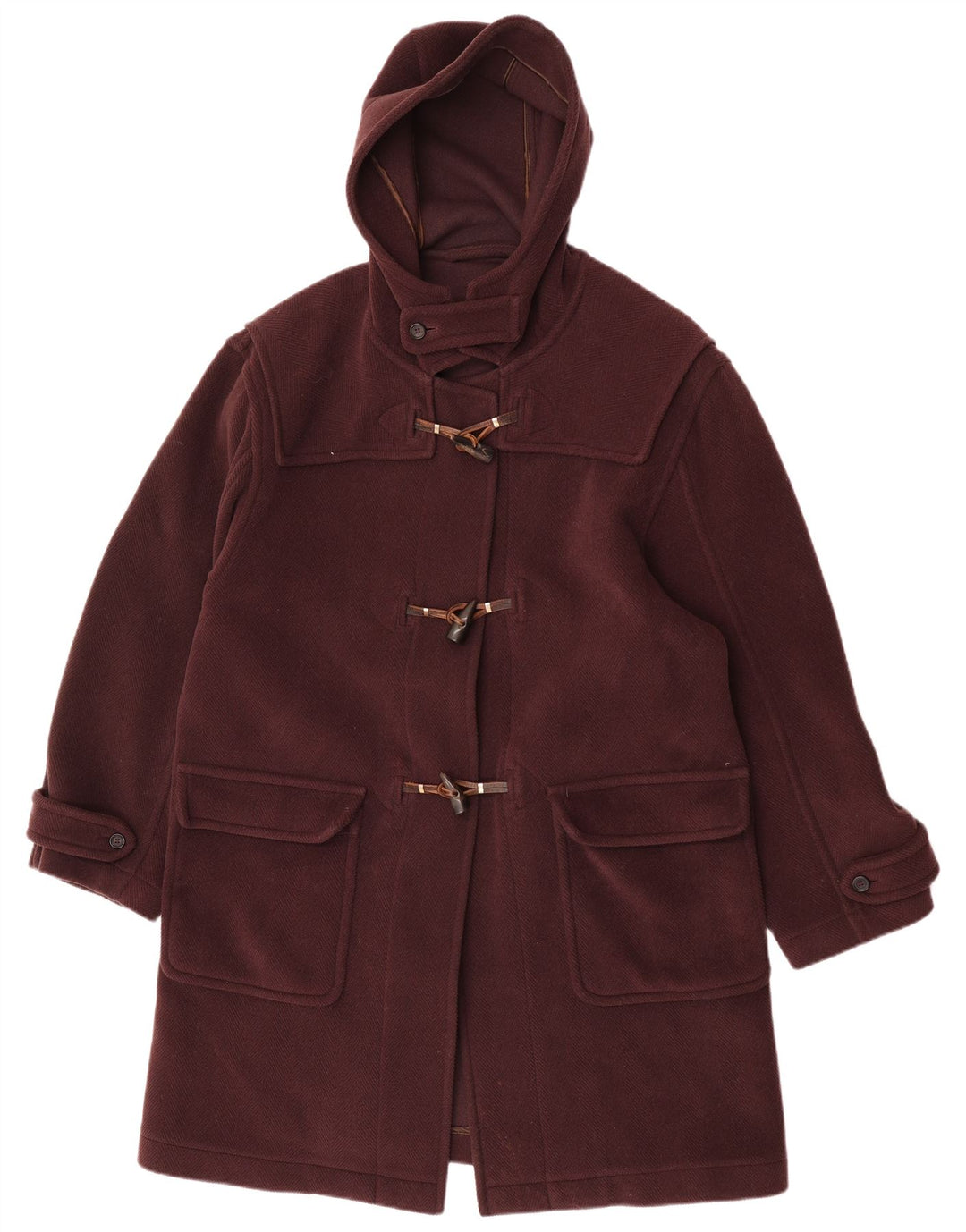 Corneliani Dame Hætte Oversized Duffle Coat IT 43 Stor Brun