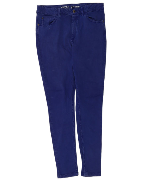 Marks & Spencer Dame Super Skinny Jeans UK 12 Medium W30 L28 Blå Bomuld