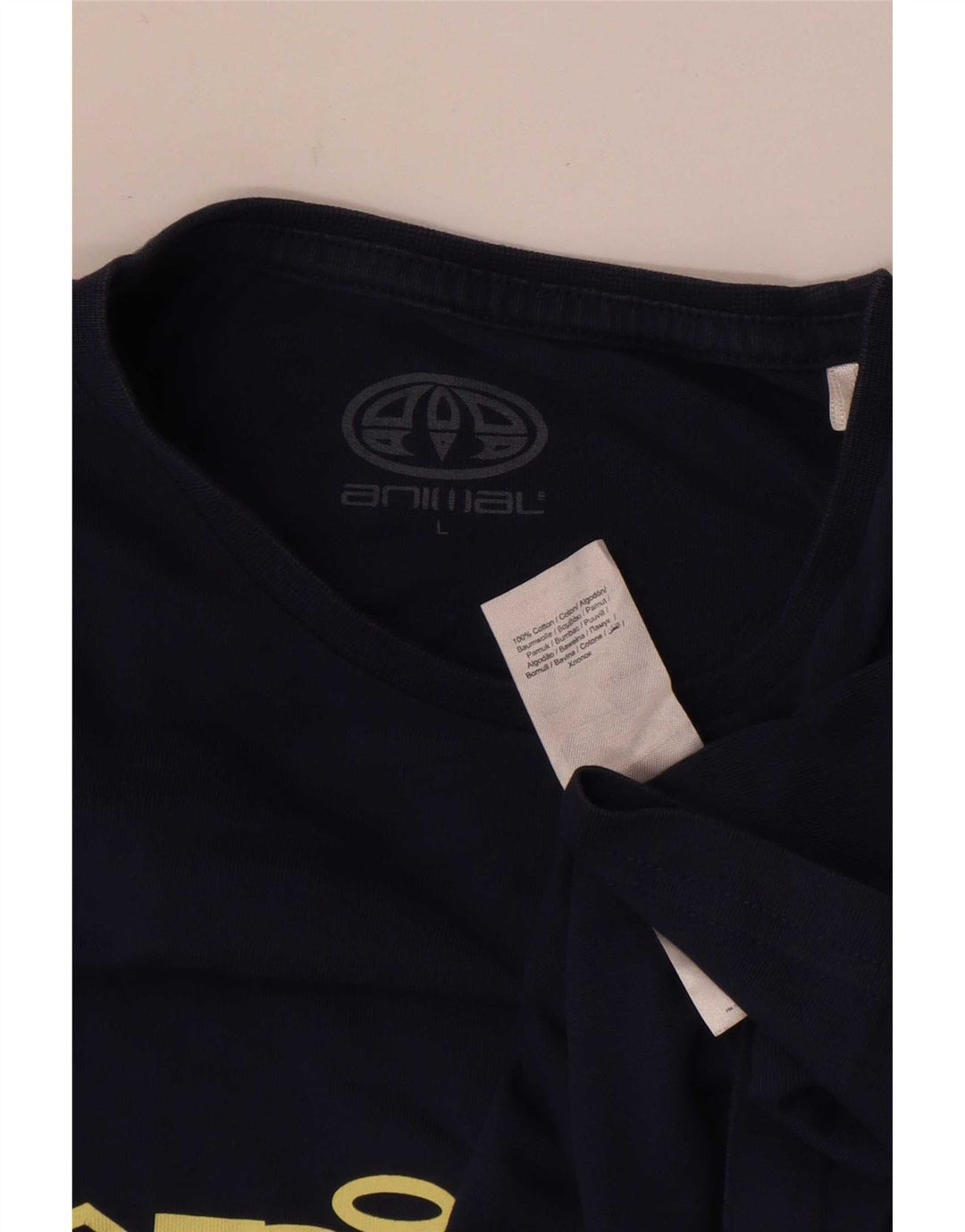 Animal Herre grafisk T-shirt Top Stor marineblå bomuld
