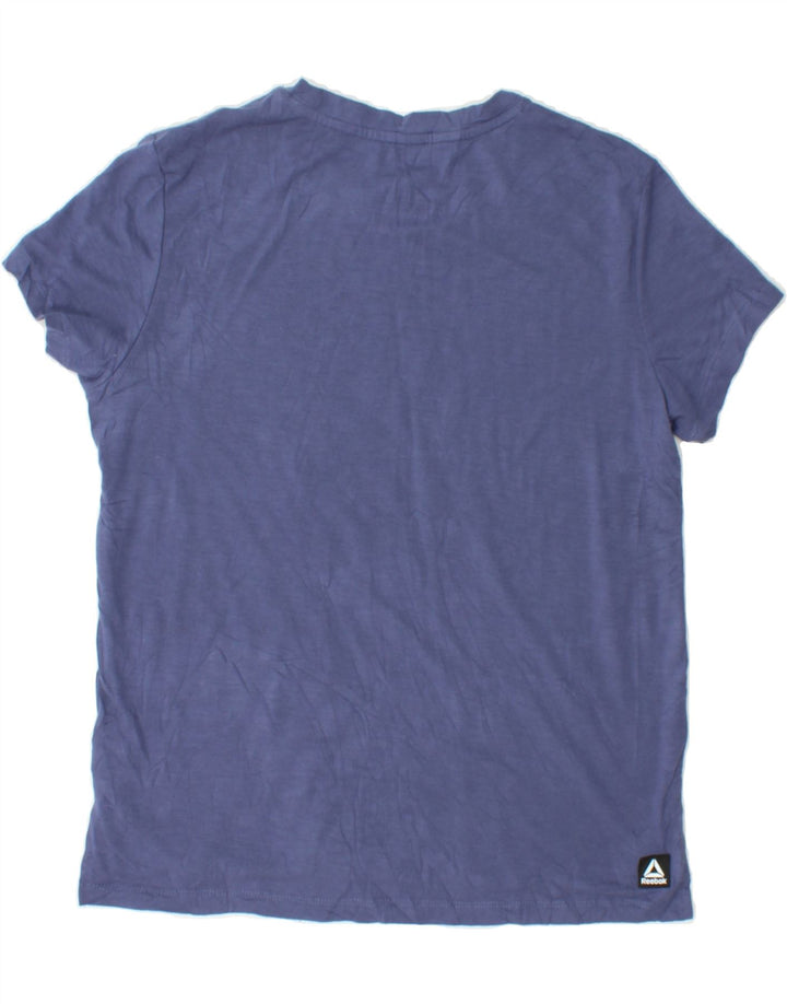 REEBOK Mens Graphic T-Shirt Top XS Blue Polyester Vintage Reebok and Second-Hand Reebok from Messina Hembry 