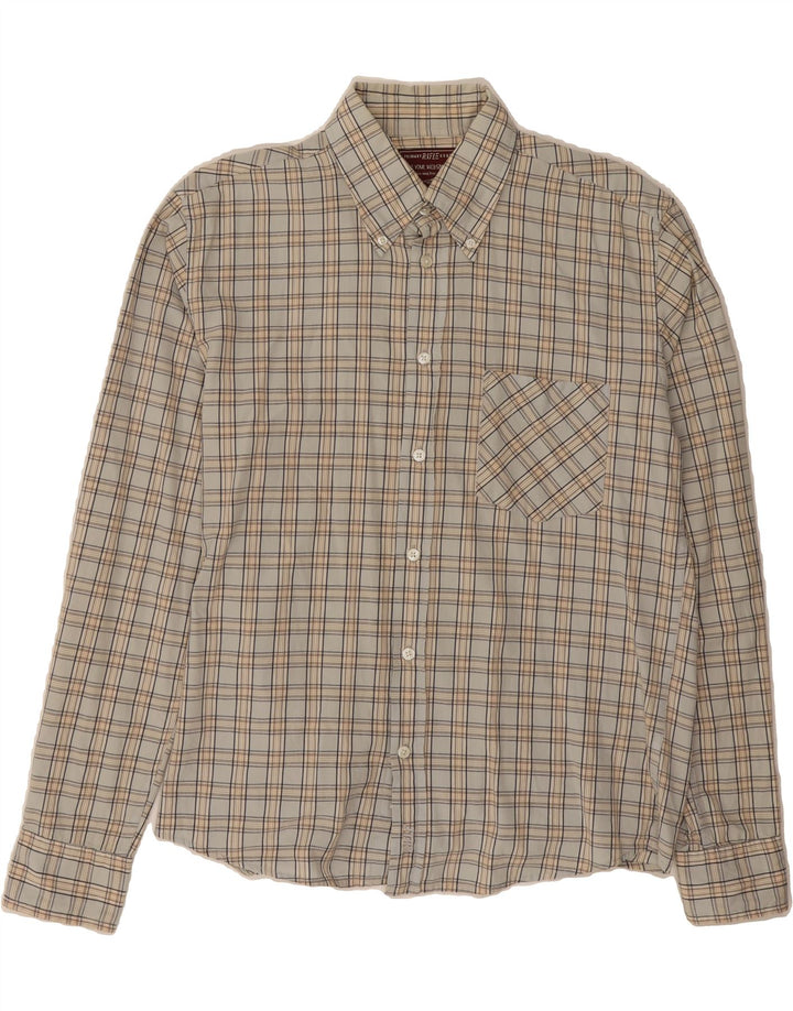 RIFLE Mens Shirt Medium Blue Check Cotton Vintage Rifle and Second-Hand Rifle from Messina Hembry 