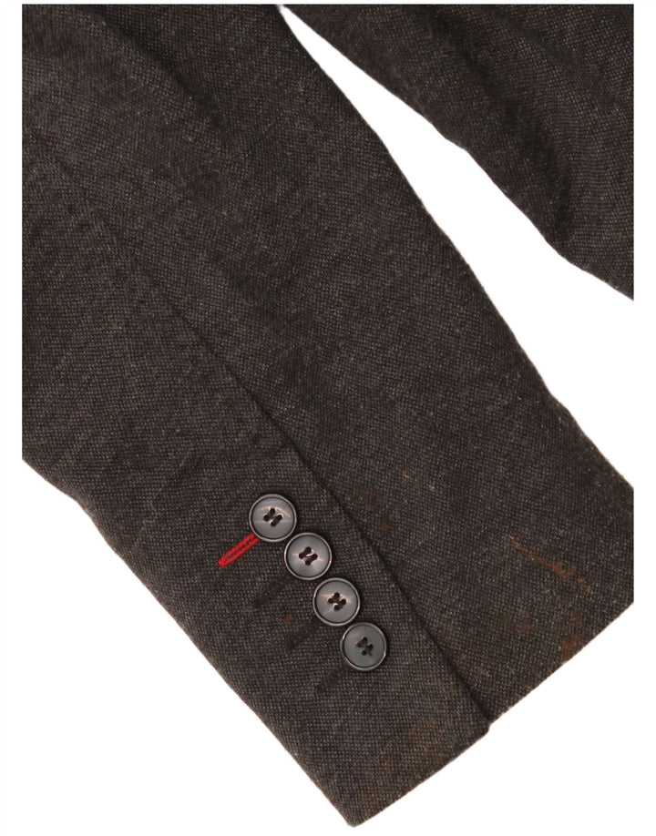 Zara Herre 2-knaps blazerjakke EU 48 Medium Grå Polyester