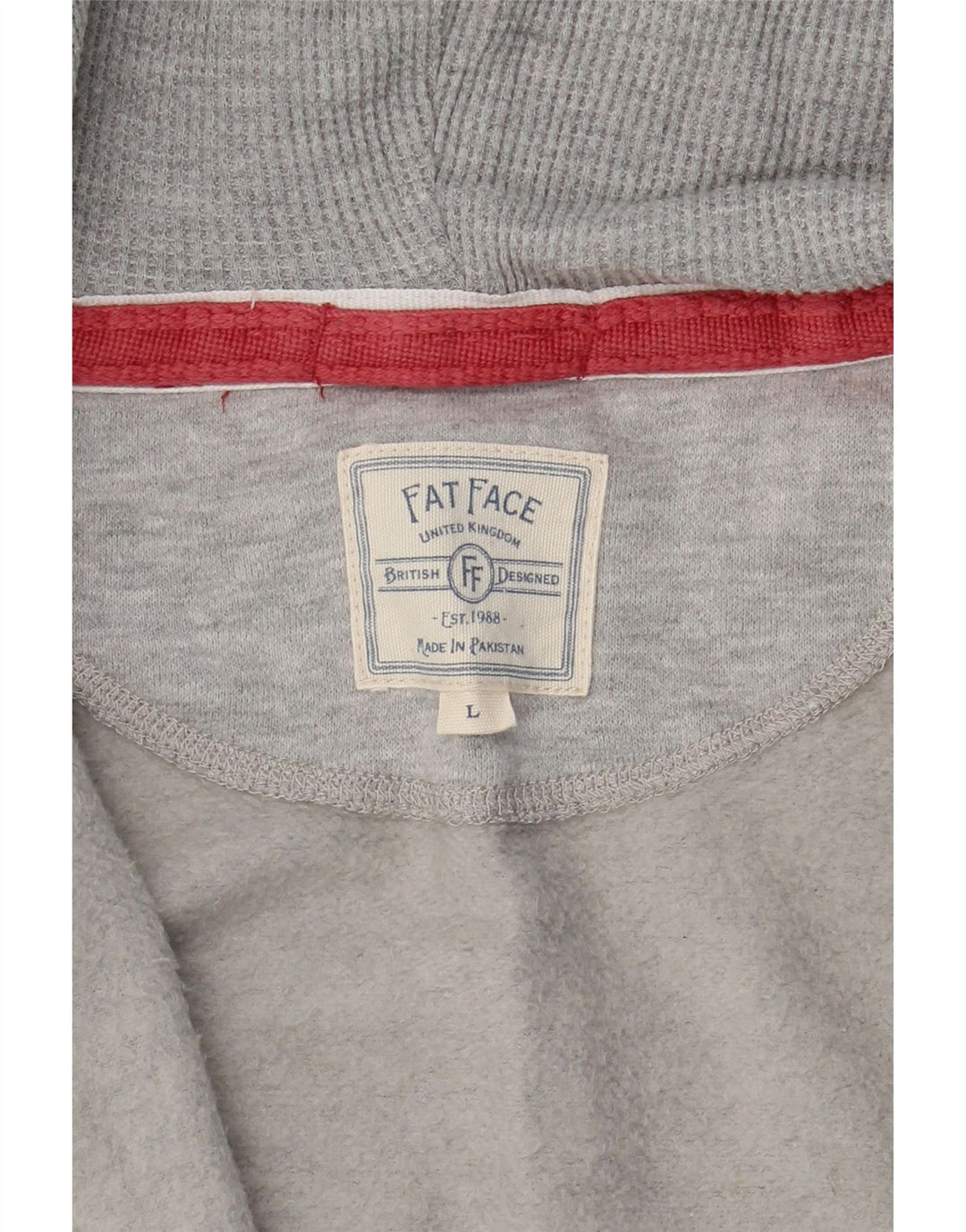 FAT FACE Mens Graphic Zip Hoodie Sweater Large Grey Cotton Vintage Fat Face and Second-Hand Fat Face from Messina Hembry 
