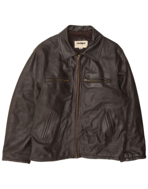 Conbipel Herre Læderjakke UK 38 Medium Brun