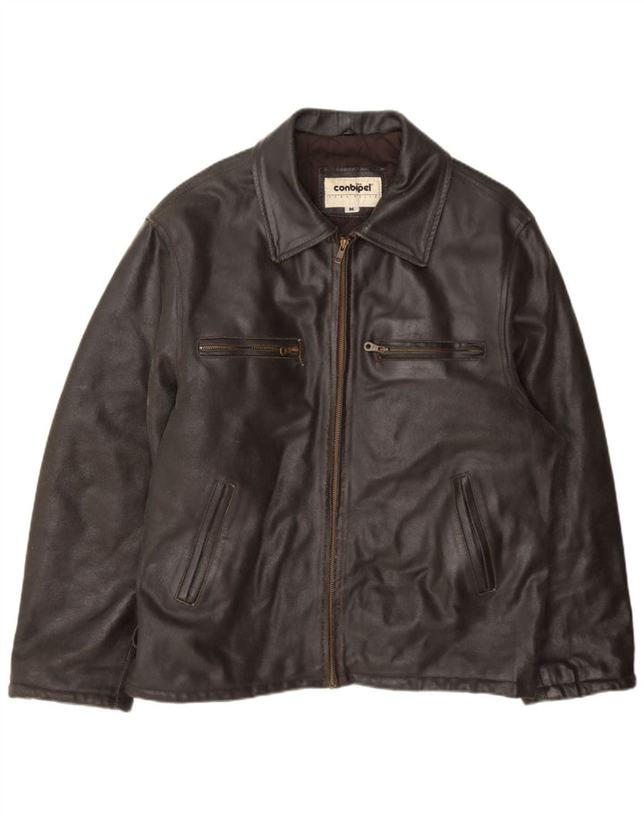Conbipel Herre Læderjakke UK 38 Medium Brun