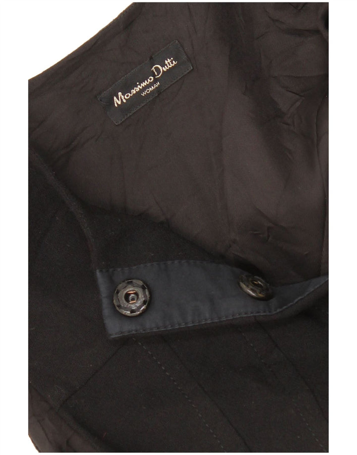 Massimo Dutti Dame Ærmeløs A-Line Kjole EU 38 Lille Sort Uld