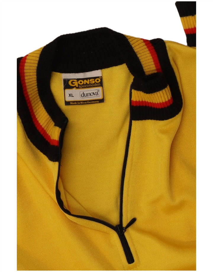 Gonso Herre Zip Neck Top Langærmet XL Gul Polyacryl