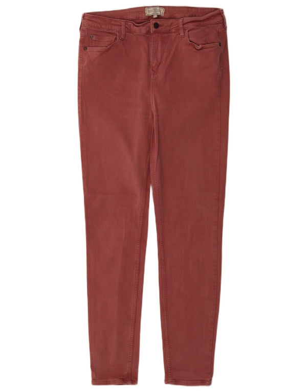 Fat Face Dame Skinny Jeans UK 14 Large W30 L30 Bourgogne bomuld
