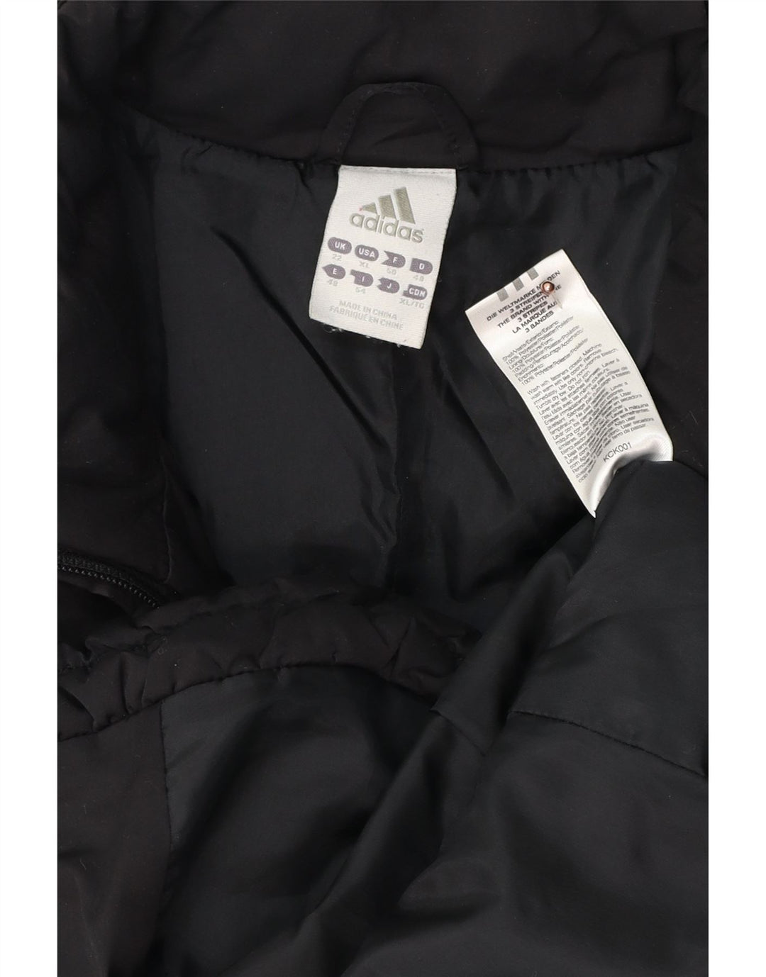 ADIDAS Polstret Damejakke UK 22 3XL Sort Polyester
