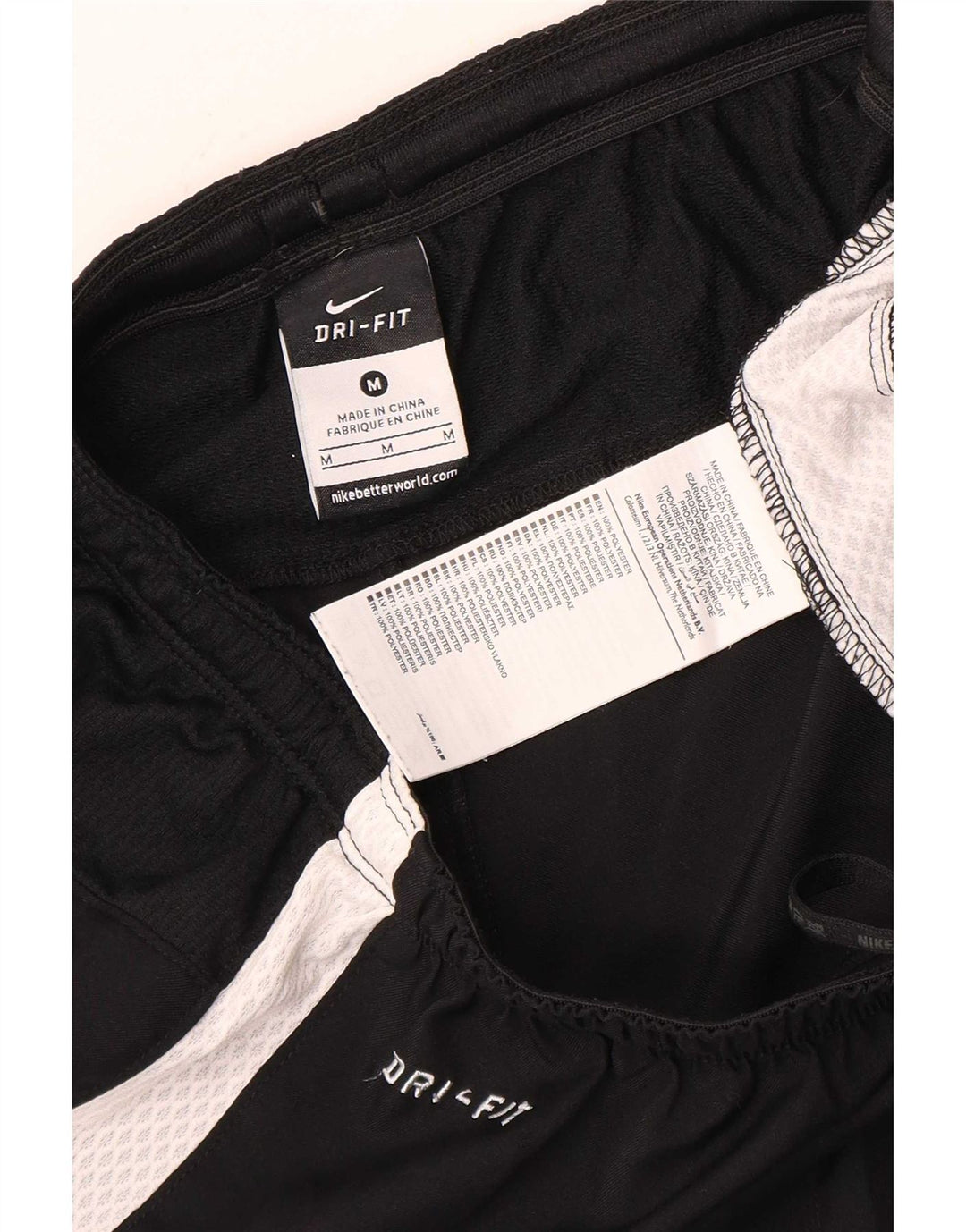 Nike Herre Dri Fit Sportshorts Medium Sort Colourblock Polyester