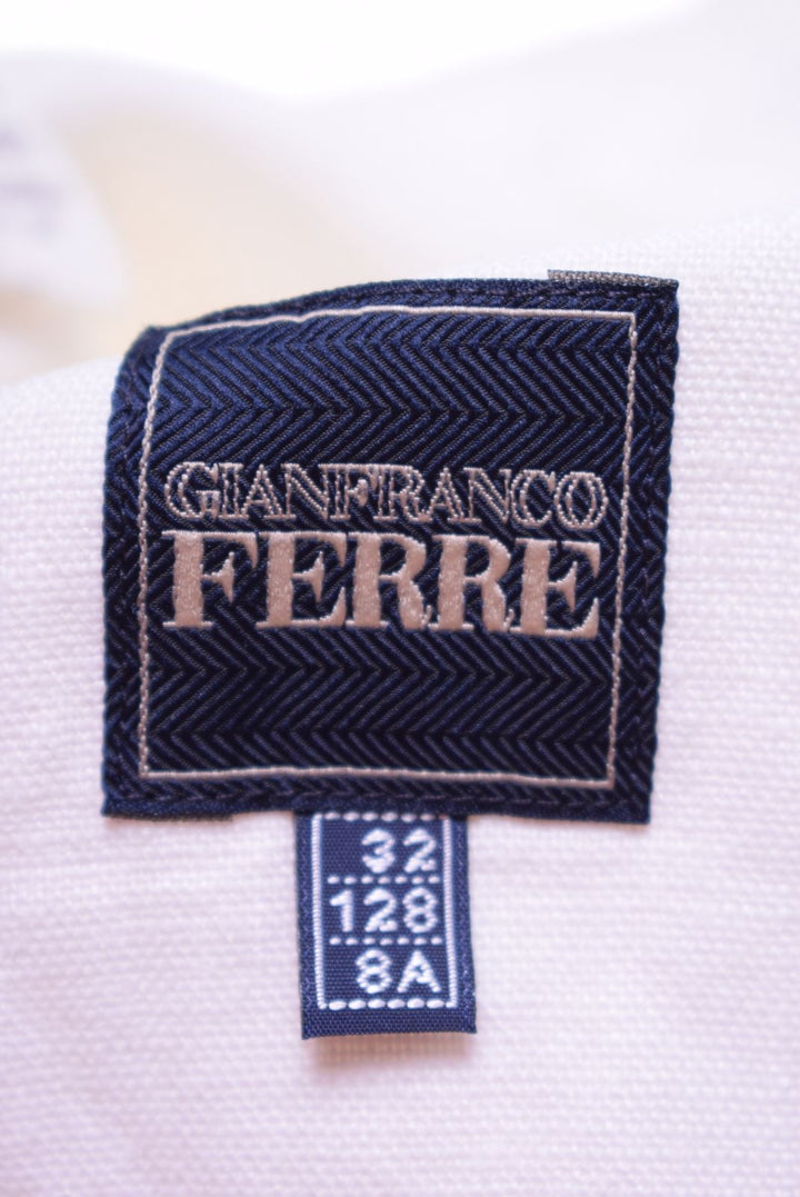 GIANFRANCO FERRE Overjakke til drenge 7-8 år Hvidt hør