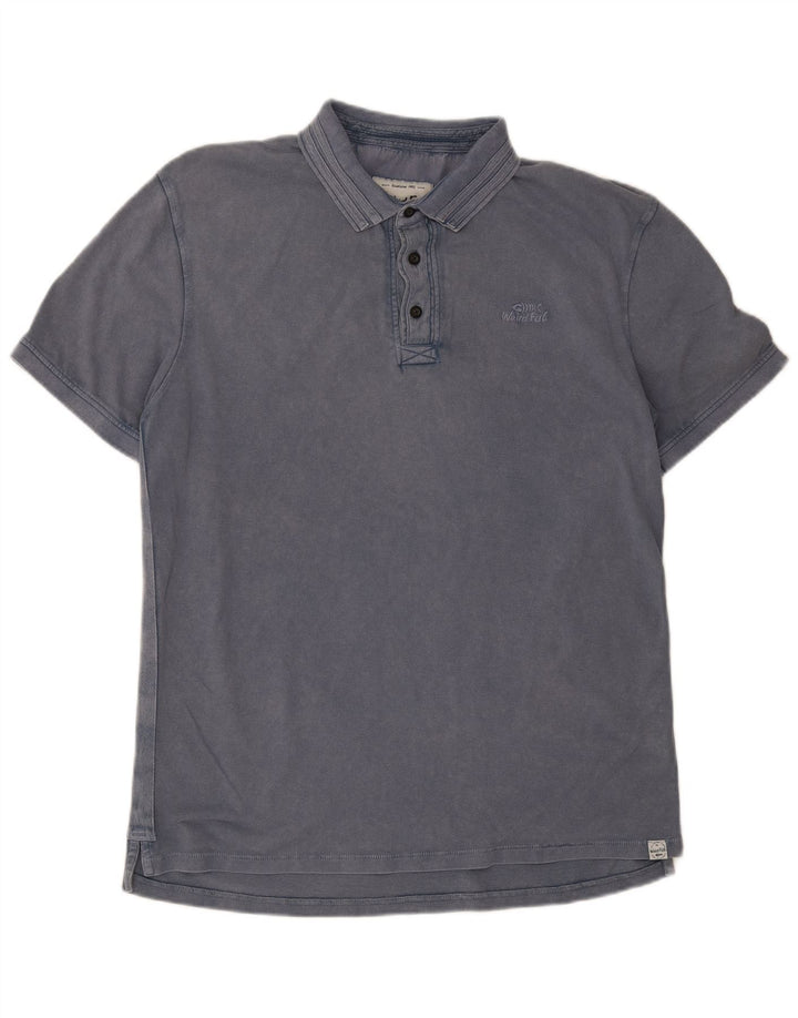 Weird Fish Herre Polo Shirt Stor Blå Bomuld