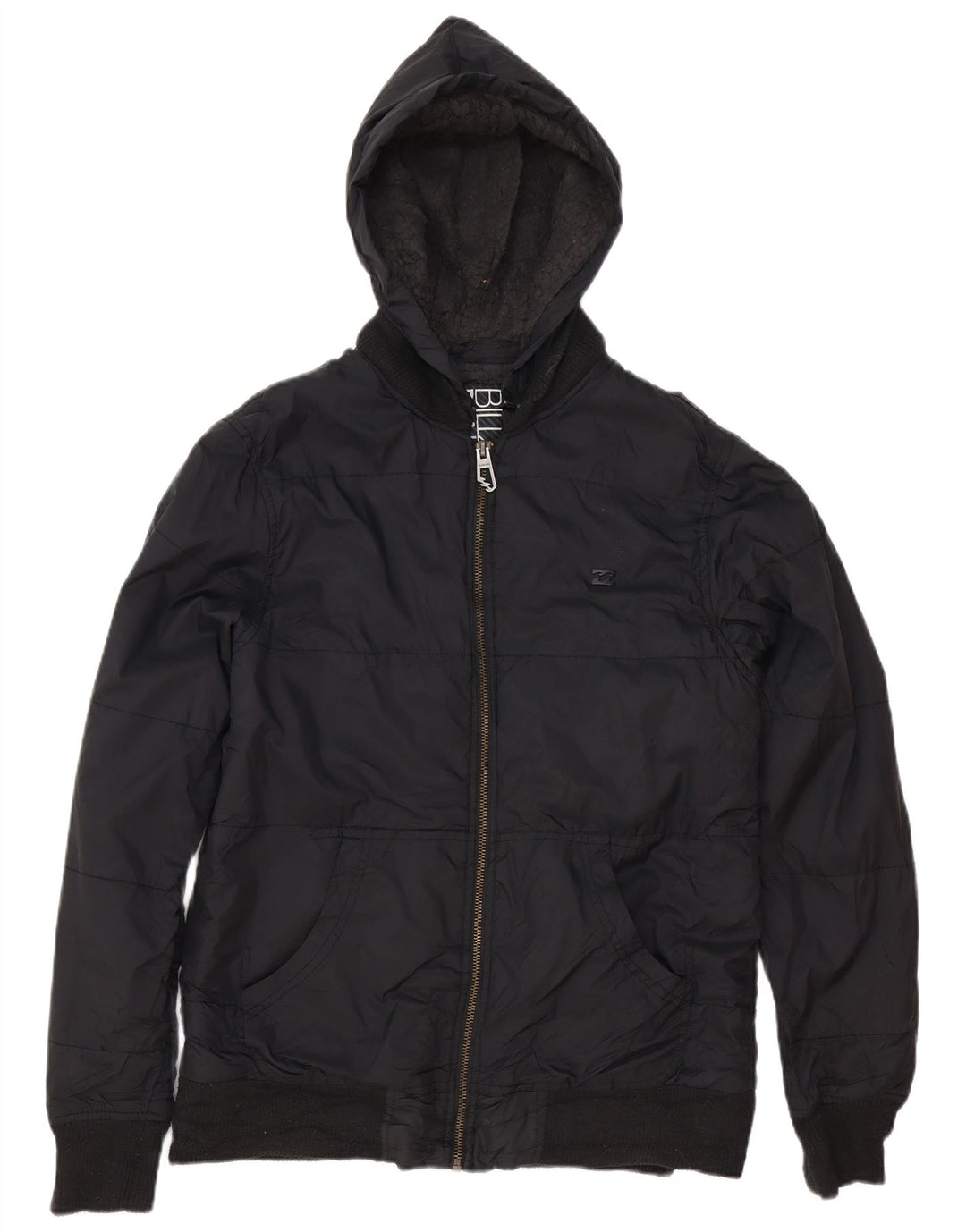 Billabong Herre hættepolstret jakke UK 40 Stor sort polyester