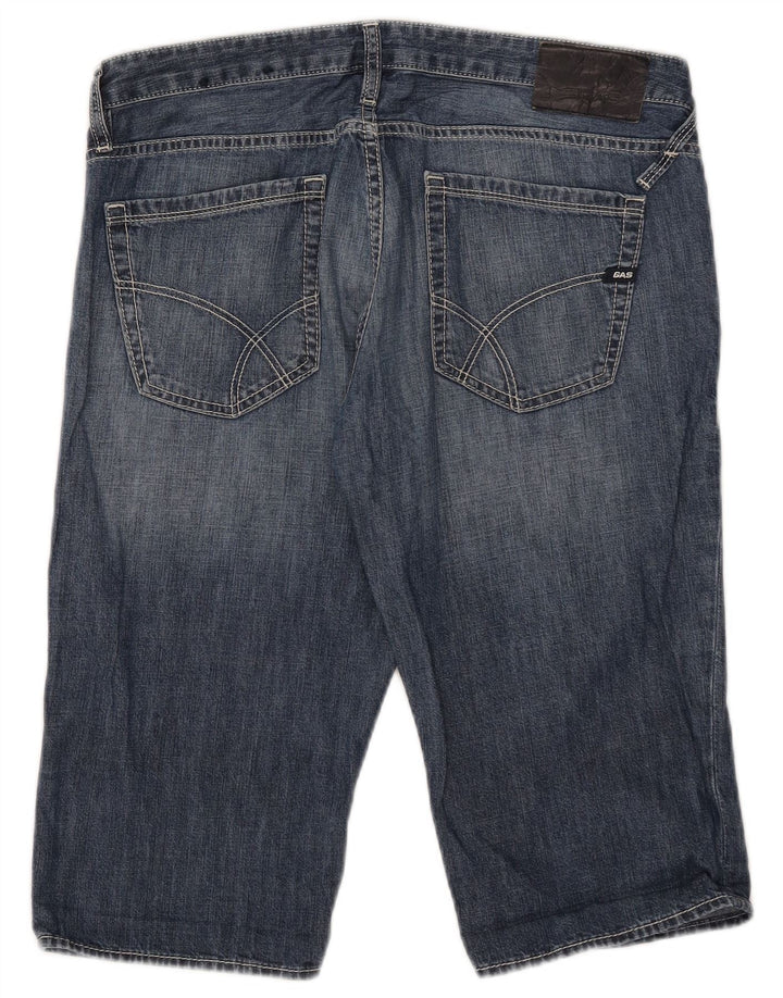 Gas Herre Denim Shorts W33 Medium Blue Cotton