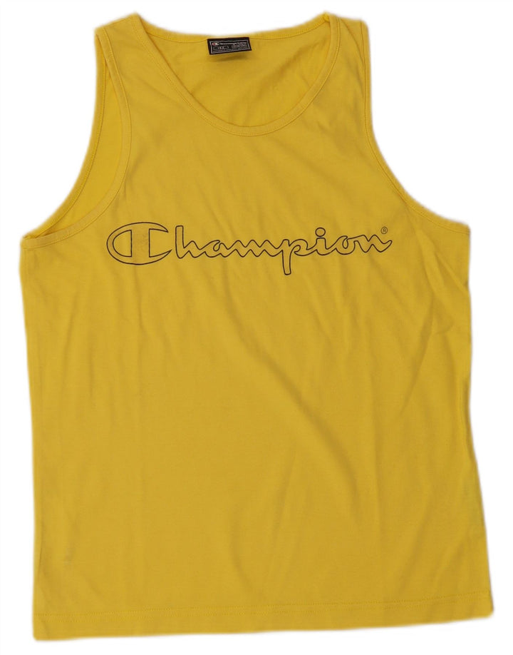 Champion Drenge Grafisk Vest Top 11-12 År Gul Bomuld