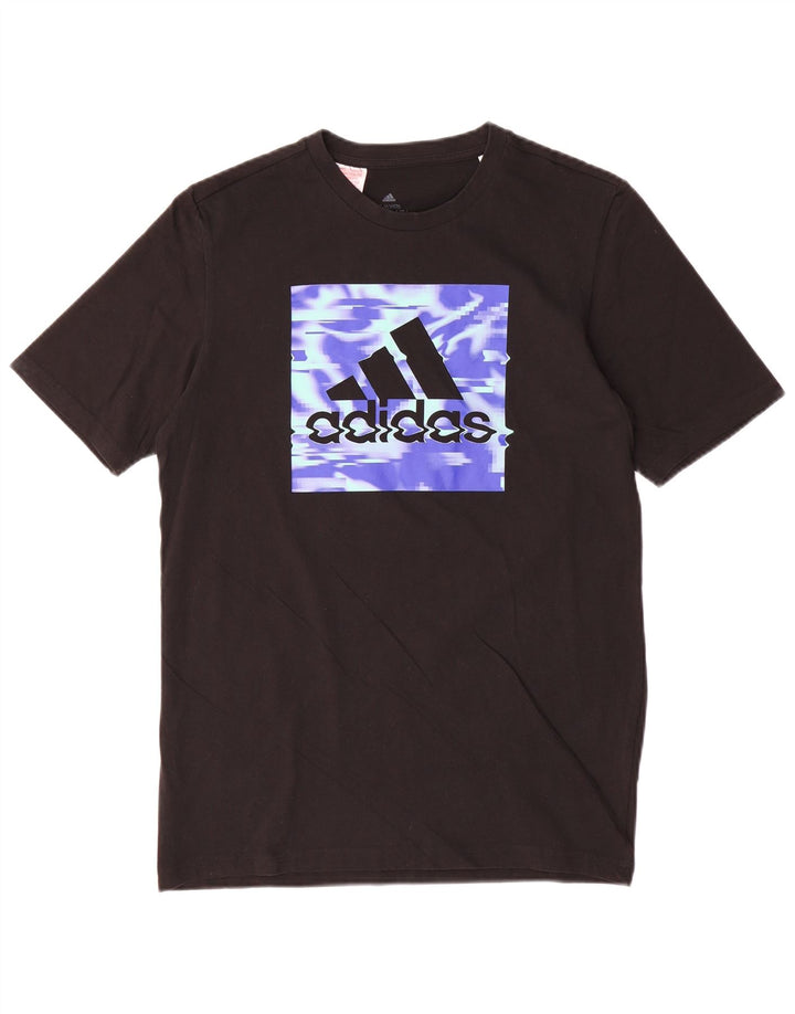 Adidas drenge grafisk t-shirt top 15-16 år sort