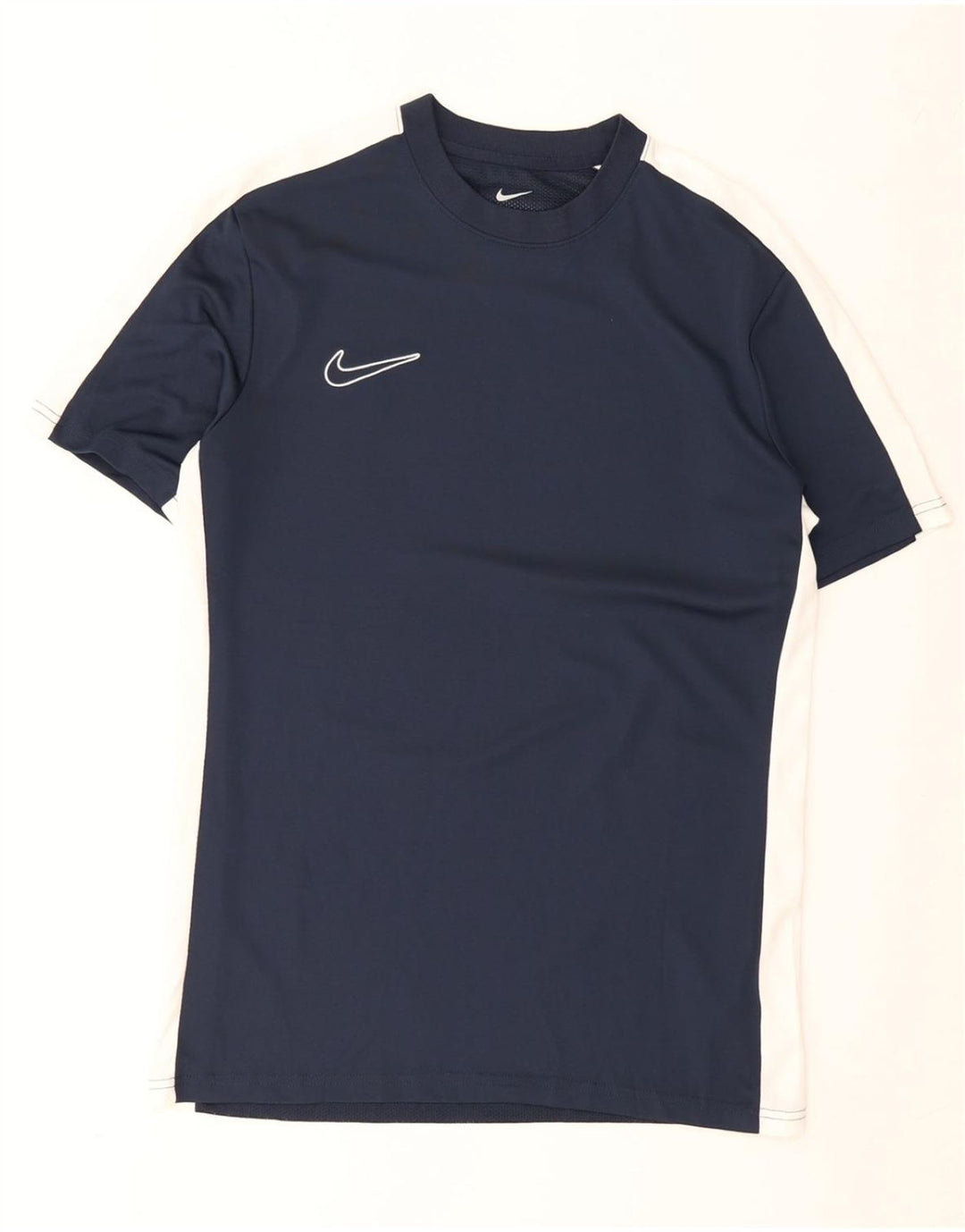 Nike Herre Dri Fit Slim T-Shirt Top Medium Marineblå Colourblock Polyester