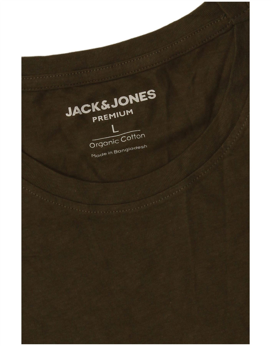Jack & Jones Herre Premium T-Shirt Top Stor Khaki Bomuld