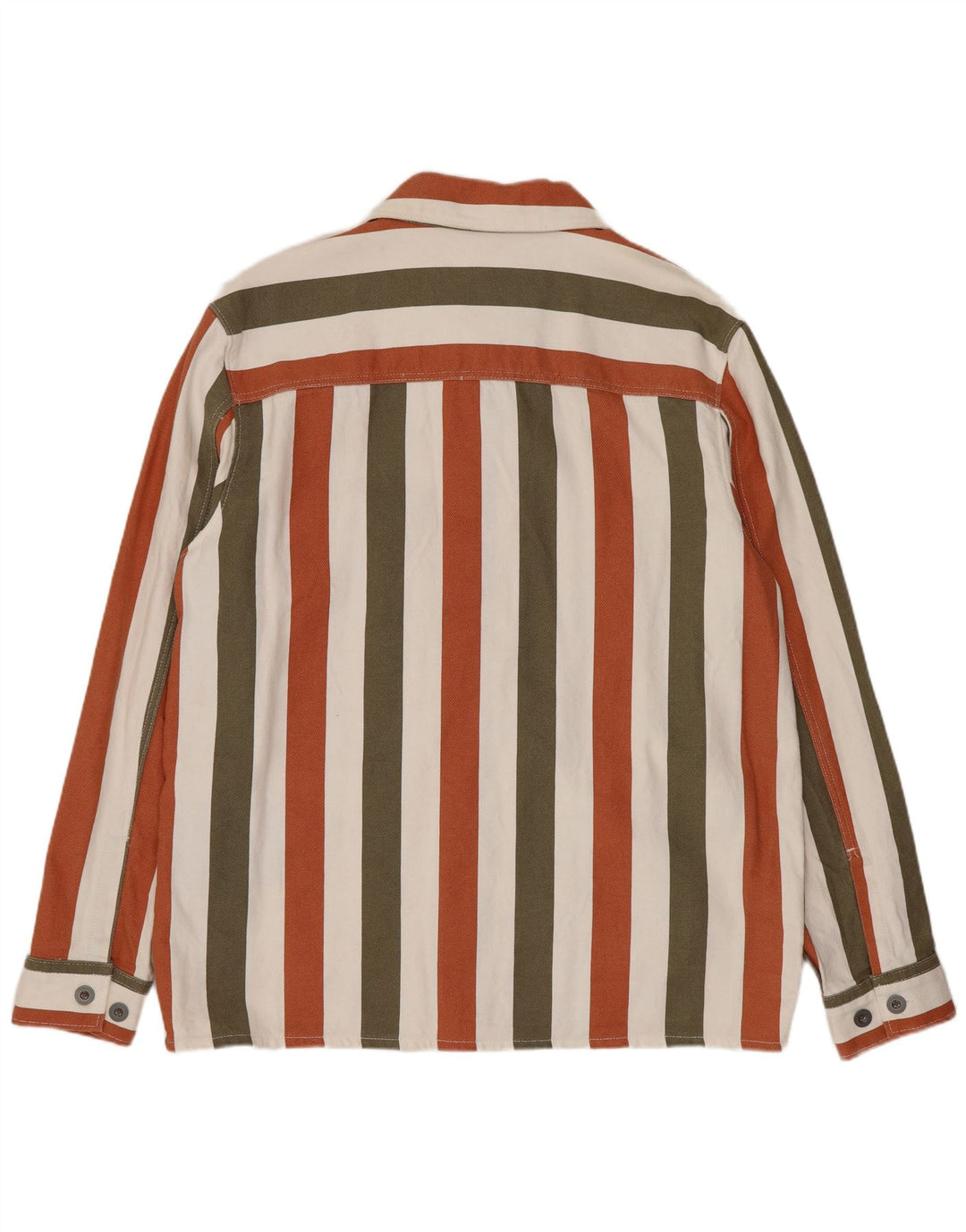 Zara Herre Overshirt Skjorte Stor flerfarvet stribet bomuld