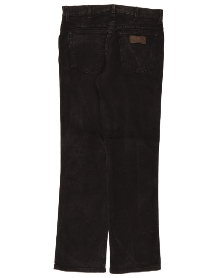 Wrangler Herre Texas Stretch Straight Jeans W33 L32 Sort Bomuld
