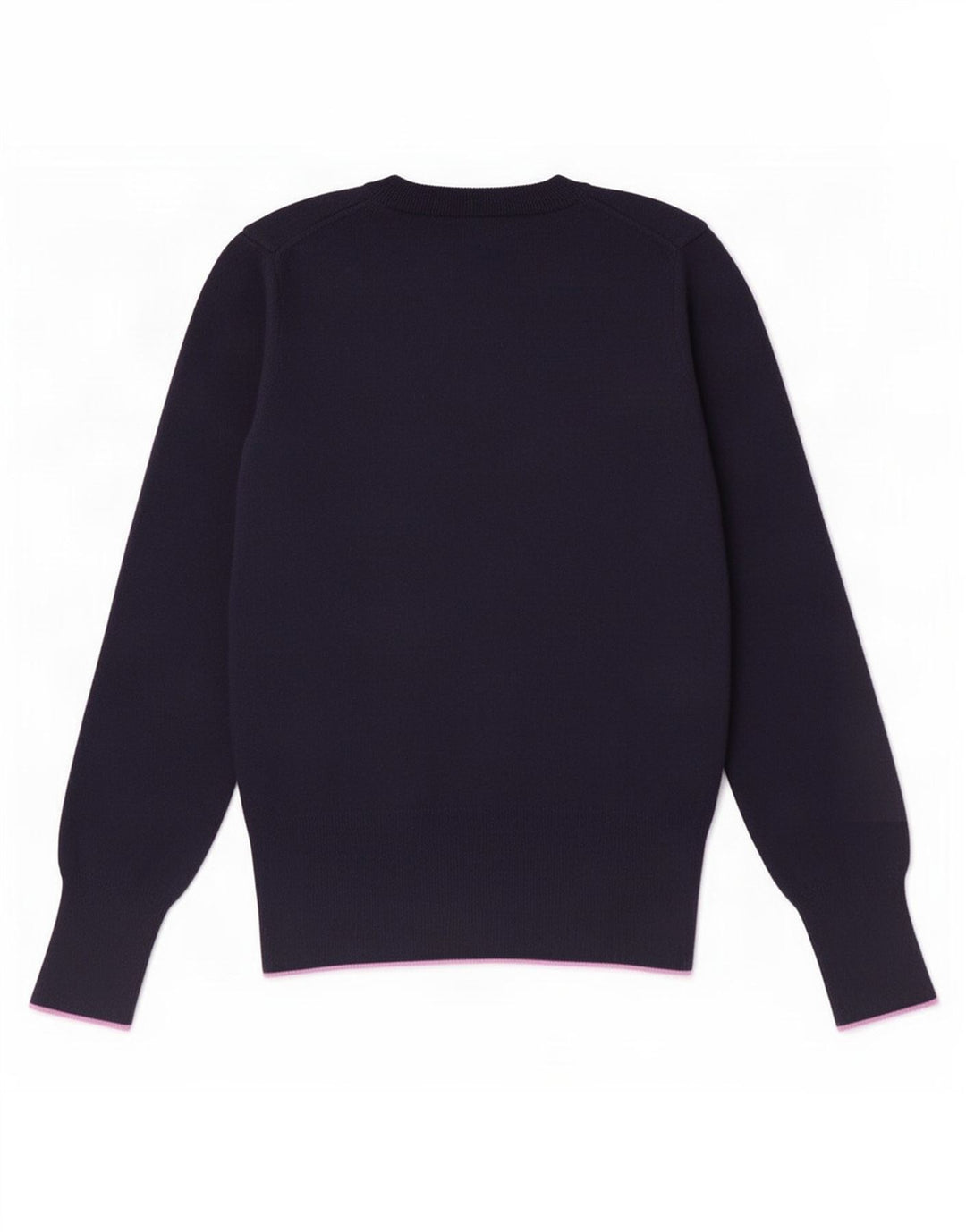 Fred Perry Dame V-hals sweater UK 8 Lille marineblå uld