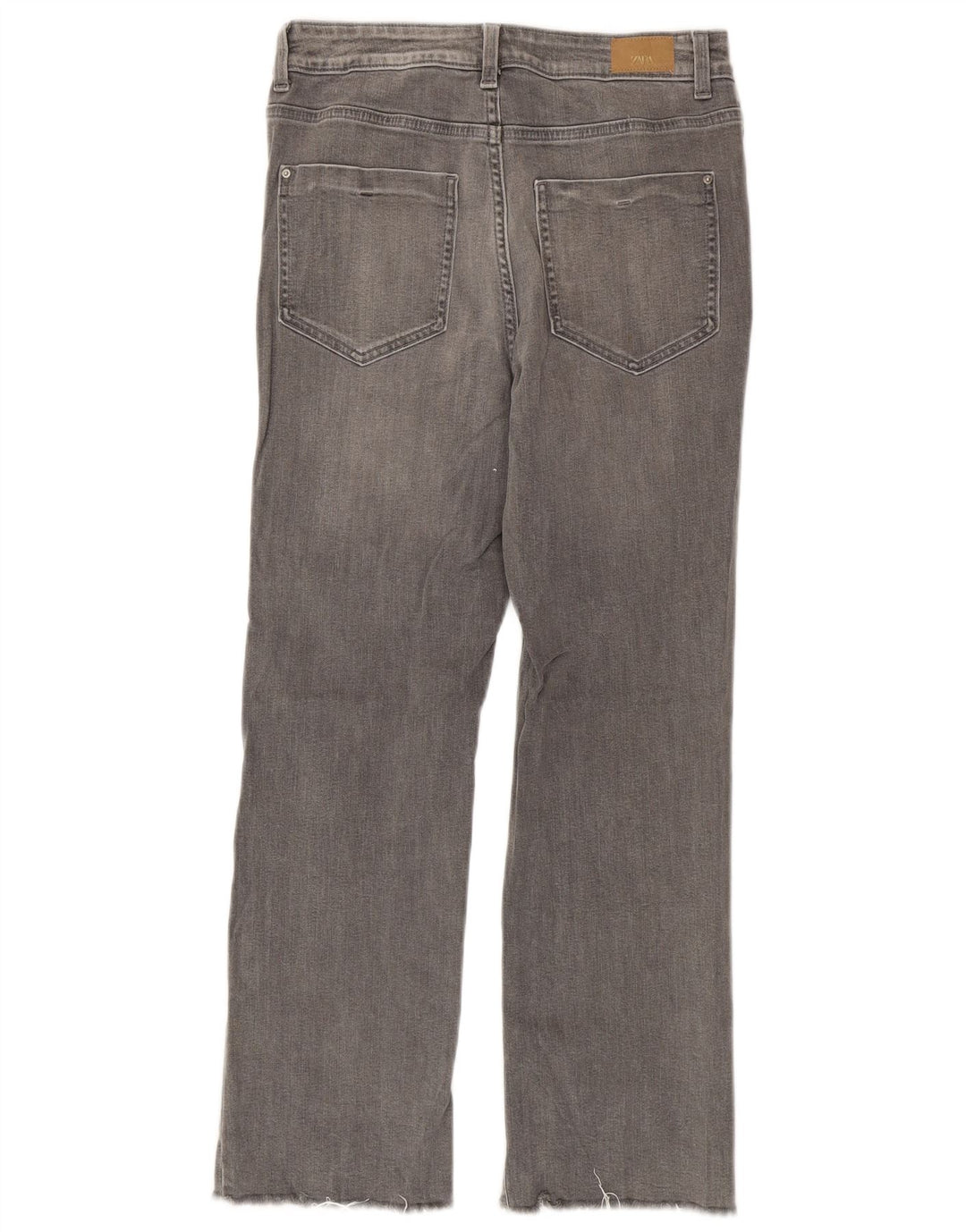 Zara Dame Straight Jeans EU 38 Small W28 L26 Grå Bomuld