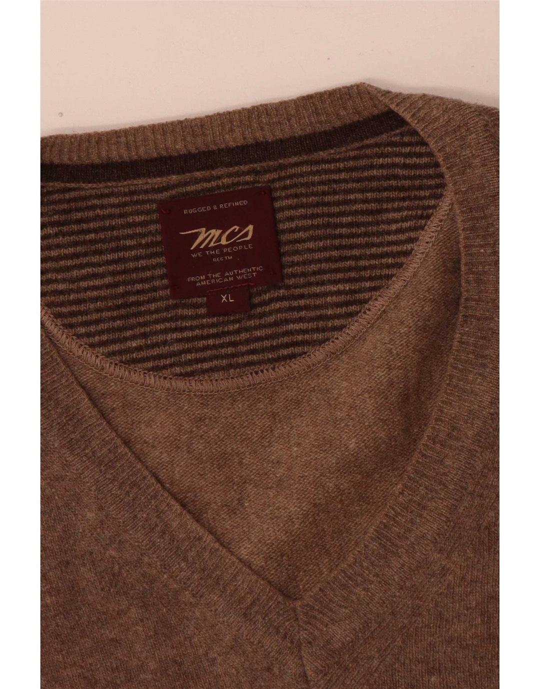 Marlboro Classics Herre V-hals sweater XL Brun