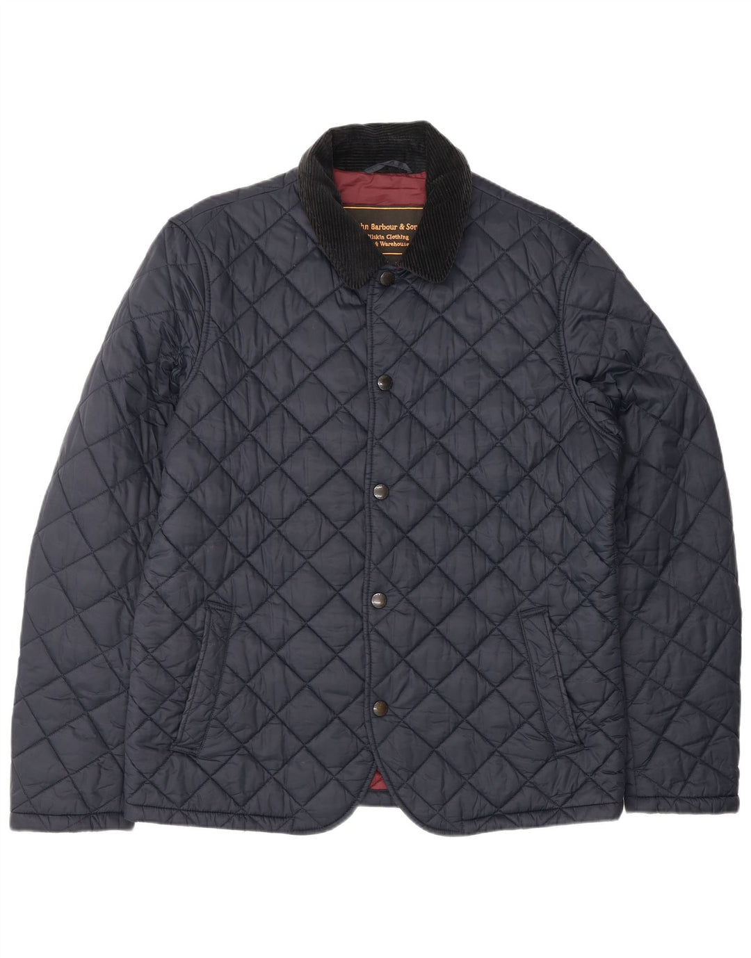 BARBOUR Heritage Quilted Jacket UK 42 XL Navy Blue