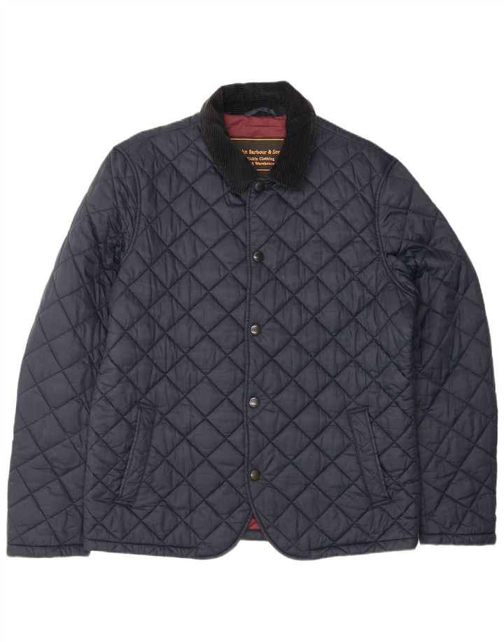 BARBOUR Heritage Quilted Jacket UK 42 XL Navy Blue