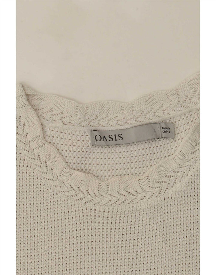 Oasis Damestrik Vest Top UK 8 Small White
