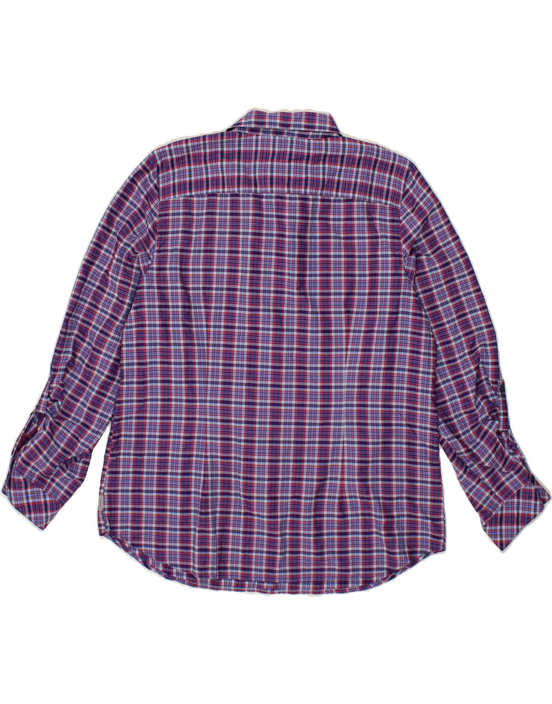EDDIE BAUER Womens Shirt UK 14 Large Purple Check Polyester Vintage Eddie Bauer and Second-Hand Eddie Bauer from Messina Hembry 