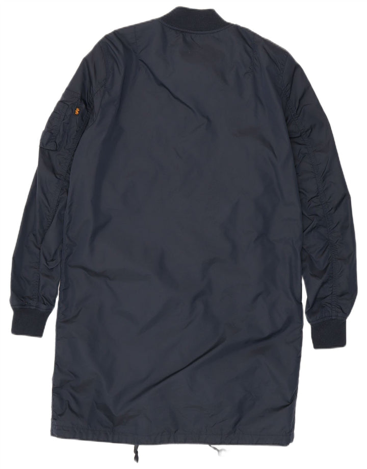 Alpha Industries Overfrakke til mænd UK 38 Medium Navy Blue Nylon