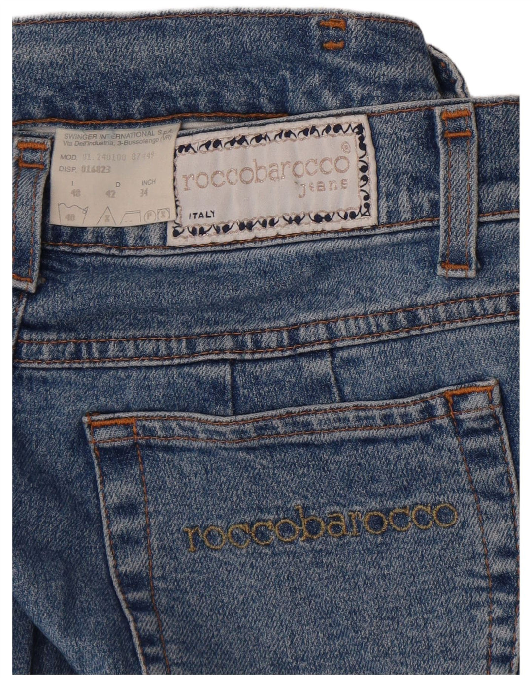 Roccobarocco lige jeans til kvinder W34 L29 Blå