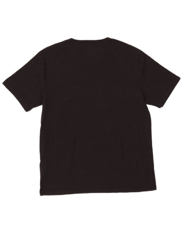 HUGO BOSS T-shirt top til kvinder UK 18 XL Sort bomuld