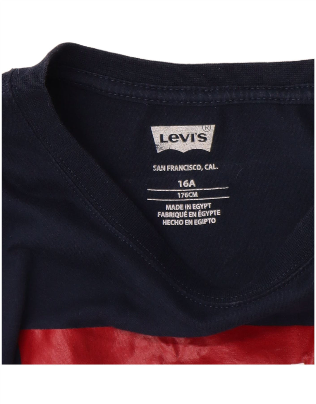 Levi's Boys grafisk T-shirt top 15-16 år marineblå bomuld