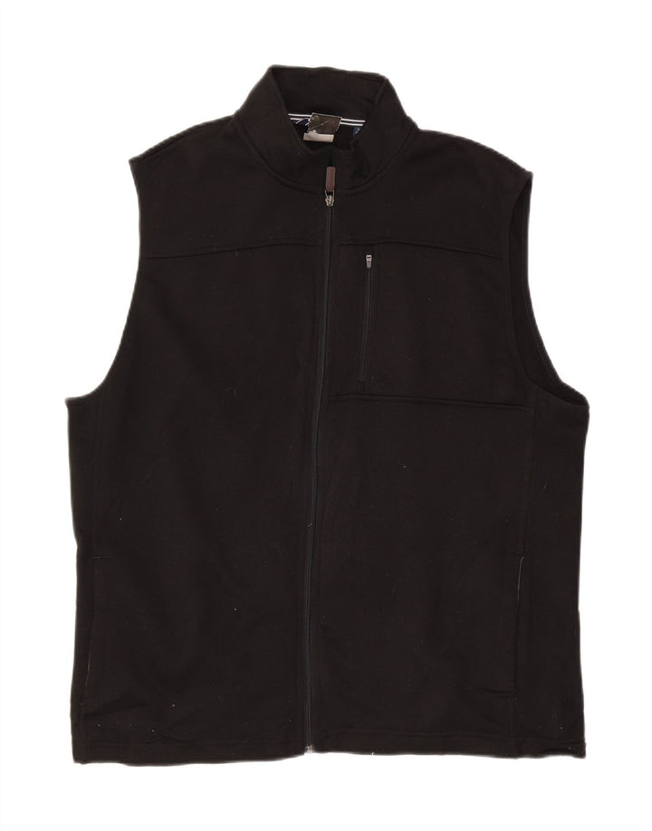 IZOD Mens Sleeveless Tracksuit Top Jacket XL Black Polyester Vintage Izod and Second-Hand Izod from Messina Hembry 