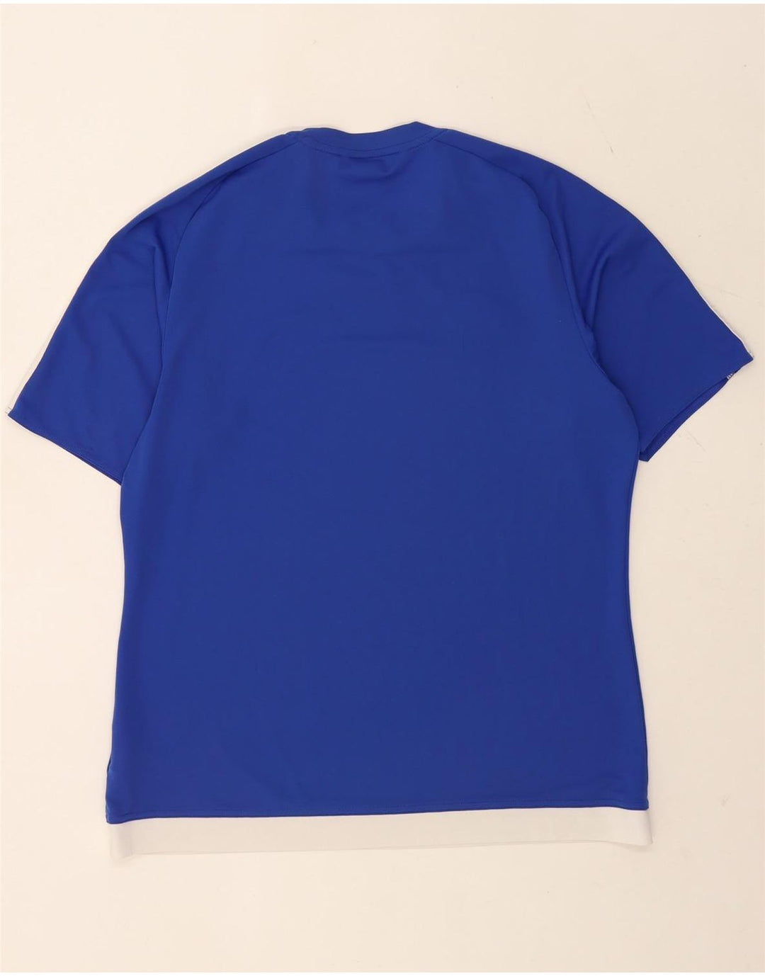 Adidas Herre Climalite T-Shirt Top Stor Blå Colourblock Polyester