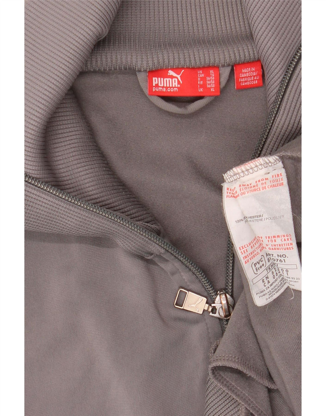 PUMA Træningsdragt til mænd Topjakke XL Grå Colourblock Polyester