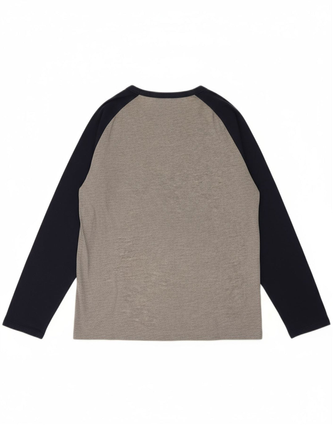 NIKE Boys Graphic Top Long Sleeve 12-13 Years Large Grey Colourblock