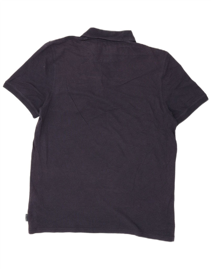 Ted Baker Herre poloskjorte str. 4 Large Navy Blue Modal