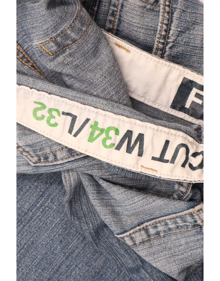 Fcuk Bootcut jeans til mænd W34 L32 Blue Cotton