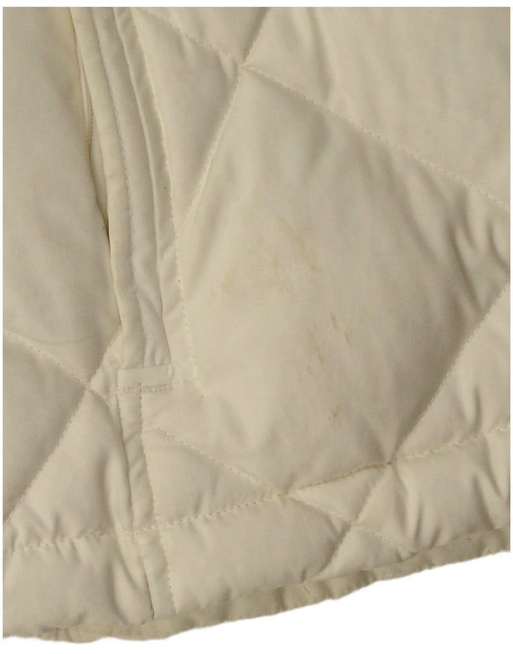 NIKE polstret hættejakke til kvinder UK 10/12 Medium White Polyester