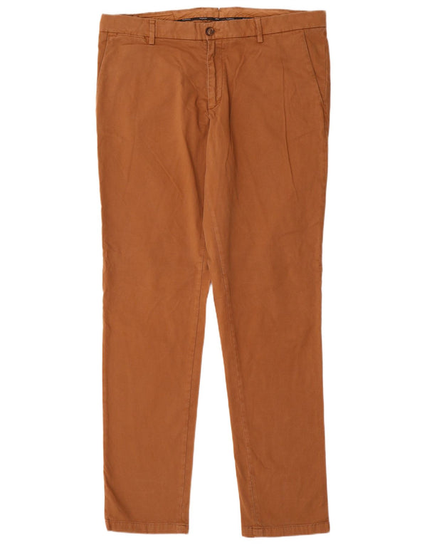 Trussardi Mens Skinny Chino Trousers W36 L34 Brown Cotton