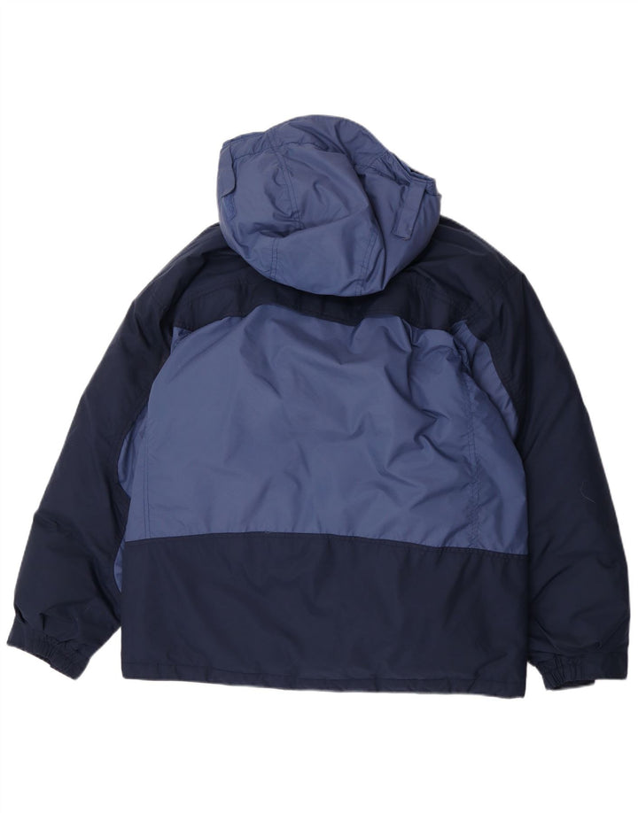 Columbia Boys Hætte Skijakke 13-14 år Blå Colourblock Nylon