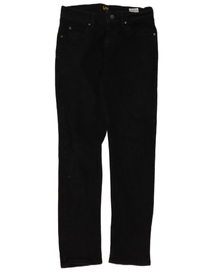 Lee Herre Regular Fit Straight Jeans W30 L32 Sort Bomuld